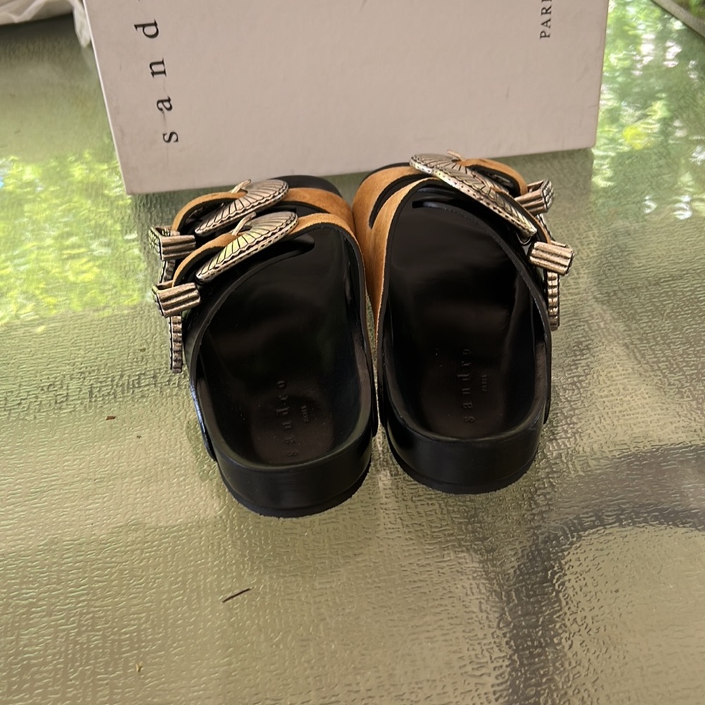 Sandro Western Buckle Sandals - Picture 4 of 10